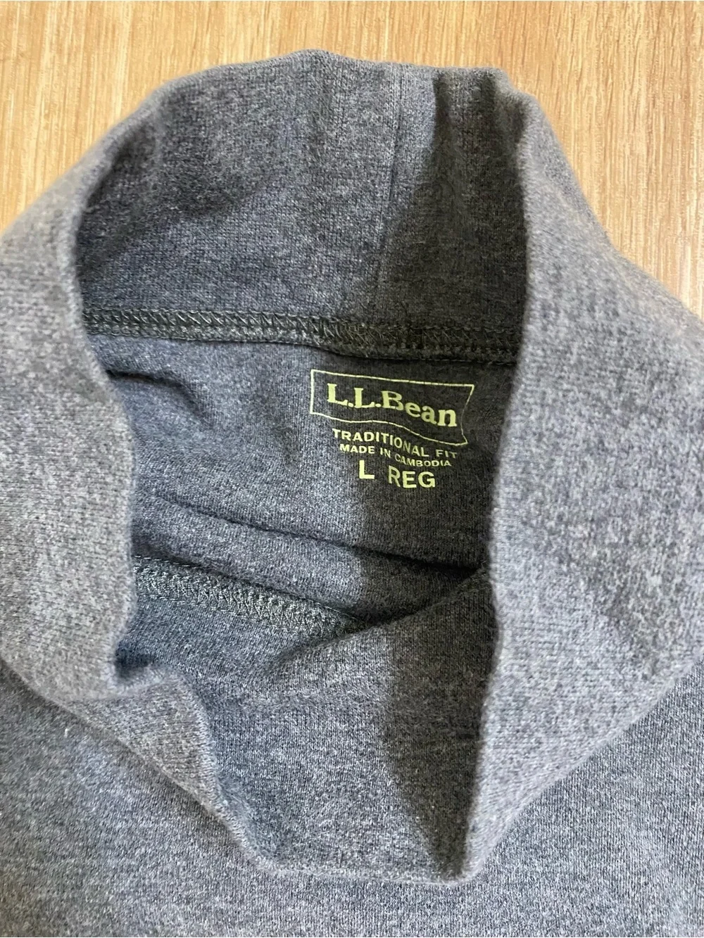 L.L. Bean Men's Dark Gray Turtleneck Sweater